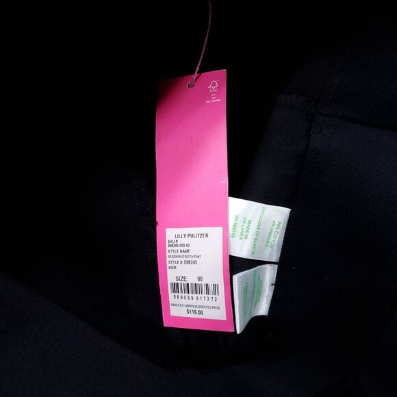 Lilly Pulitzer Black 27" Merrin High Rise Bi Stretch Pants Size 00 Pull On - Picture 6 of 11
